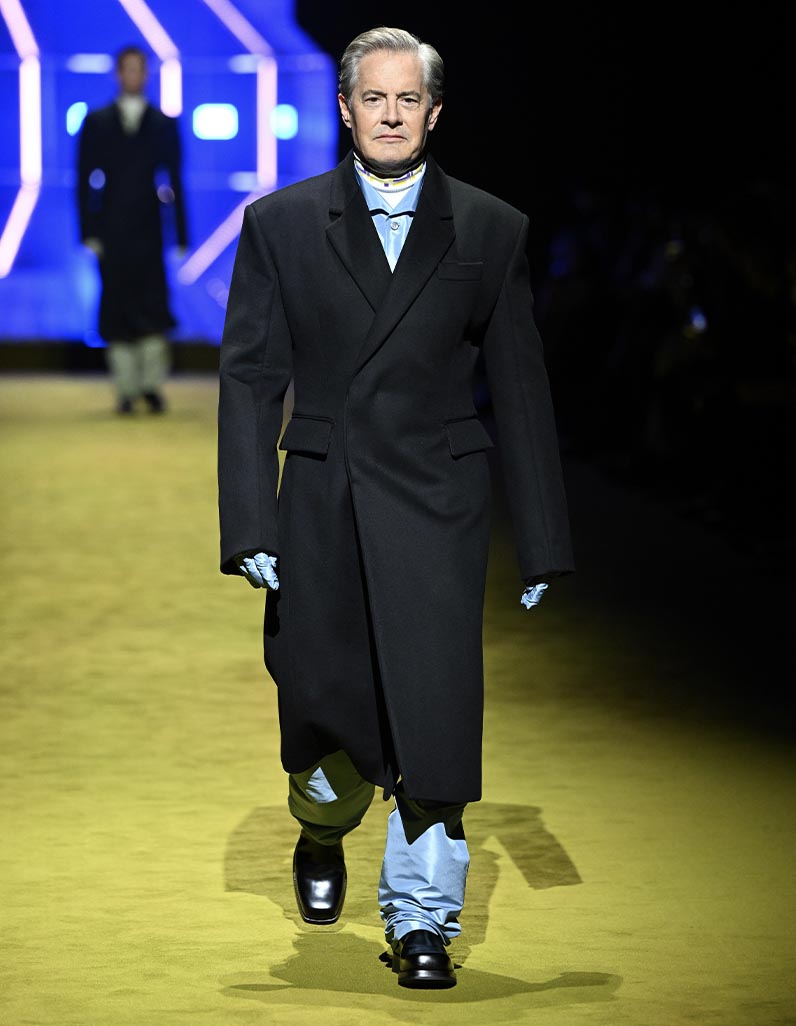 Kyle MacLachlan walking at Prada SS23